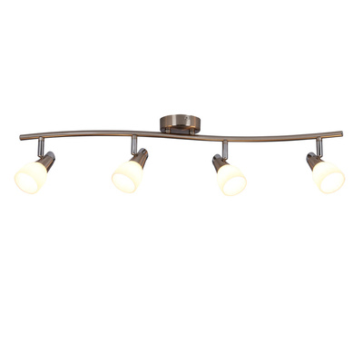 Lampa ścienna listwa 4X40W G9 nikiel mat/chrom biały SELIA 94-70005