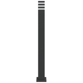 Zewnętrzne lampy stojące, 3 szt., czarne, 110 cm, aluminium