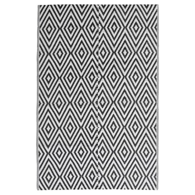 vidaXL Dywan zewnętrzny, czarny, 140 x 200 cm, PP