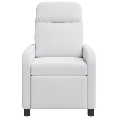 Fotel recliner Biały tkanina