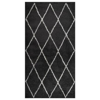 vidaXL Dywan shaggy z wysokim runem, kremowo-antracytowy, 80x150 cm