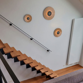 Kinkiet Nowoczesny Drewniany okrągły 45cm 12W Abruzzo Orzo