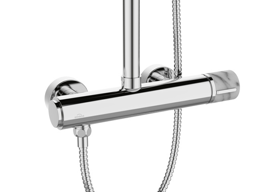 Deszczownia z baterią natryskową gabro plus chrom AU-3P-001-V Invena