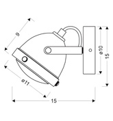 Lampa ścienna kinkiet 1xGU10 rdzawy FRODO 91-71064