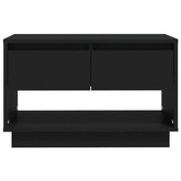vidaXL Szafka pod TV, czarna, 70x41x44 cm, materiał drewnopochodny