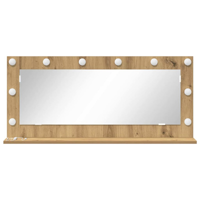 Lustro toaletowe Dąb rzemieślniczy 100 x 45 x 18 cm Prostokątny