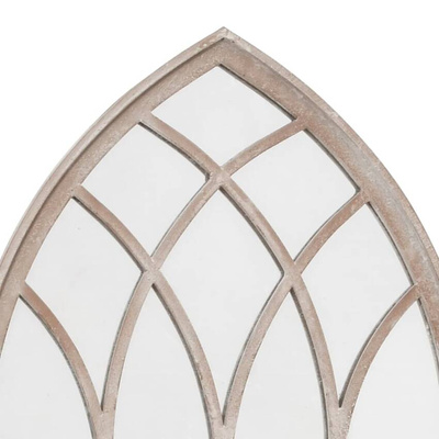 vidaXL Lustro ogrodowe, piaskowe, 100x45 cm, żelazne
