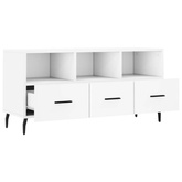 vidaXL Szafka pod TV, biała, 102x36x50 cm, materiał drewnopochodny wariant 7