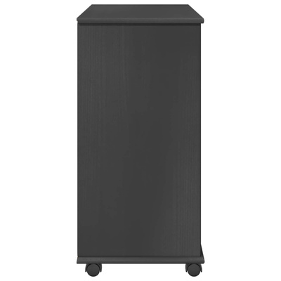 Rolkowa szafka 63,5 x 39 x 79 cm Lite drewno sosnowe Szary