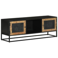 vidaXL Szafka pod TV, 110x30x40 cm, lite drewno mango i żelazo wariant 4