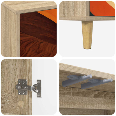 Szafka pod telewizor BONN 102 x 33 x 50 cm Sonoma