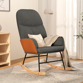vidaXL Fotel bujany, ciemnoszary, tapicerowany tkaniną
