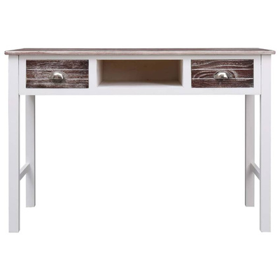 vidaXL Biurko, brązowe, 110 x 45 x 76 cm, drewniane