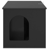 Koty Dom Czarny 85 x 55 x 50,5 cm Drewno inżynieryjne