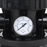 Piaskowy filtr basenowy z filtrem wstępnym, czarny