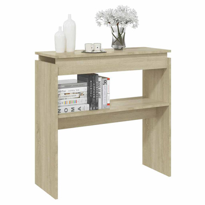 vidaXL Stolik konsolowy, dąb sonoma, 80x30x80 cm