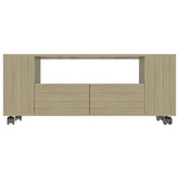 vidaXL Szafka pod TV, dąb sonoma, 120x35x48 cm materiał drewnopochodny