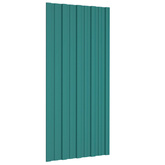 Panel dachowy 12 pcs zielony 100 x 45 cm Stal galwanizowana