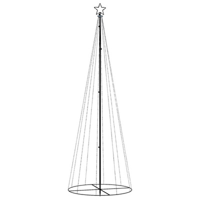 vidaXL Choinka stożkowa, 310 zimnych białych LED, 100x300 cm