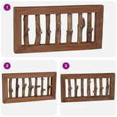 Hak na płaszcze Naturalny 50 x 10 x 25 cm Lite drewno mahoniowe