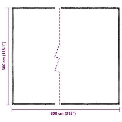 Przezroczysta plandeka z oczkami 3x8 m Polietylen