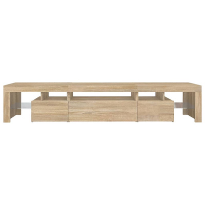 vidaXL Szafka pod TV z oświetleniem LED, dąb sonoma 215x36,5x40 cm