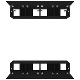 vidaXL Szafki telewizyjne, 4 szt., Czarny, 80x30x30 cm