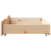 Szuflady pod łóżko, z kółkami, 2 szt., 80x55x17 cm, sosna