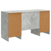 Biurko Betonowy szary 142,5 x 50 x 75 cm Drewno inżynieryjne