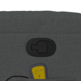 vidaXL Rozkładany fotel masujący, ciemnoszary, obity tkaniną