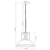 Lampa wisząca LOFT GRAVIS E27 czarna łańcuch, industrialna EDO777185 EDO Solutions