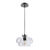 Lampa wisząca Conissimo z kloszem szklana pojedyncza transparentna