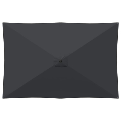 Parasol ogrodowy z podstawą 200 x 300 cm Poliester Prostokątny