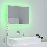 vidaXL Lustro łazienkowe z LED, białe, 60x8,5x37 cm, akryl