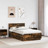 Ramka łóżka Dąb wędzony 120 x 200 cm Drewno inżynieryjne