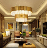 Żyrandol EMPIRE DOUBLE GOLD Chandeliers  lampa sufitowa wisząca kryształowa glamour nowojorski nowowczesny okrągły 80 cm
