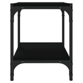 vidaXL Szafka pod TV, czarna 40x33x41 cm materiał drewnopochodny/ stal