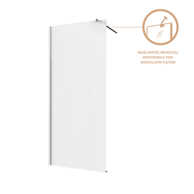 KABINA WALK-IN II INVENA TREND 90X200CM RYFLOW.8MM SHINY-GLASS CHROM