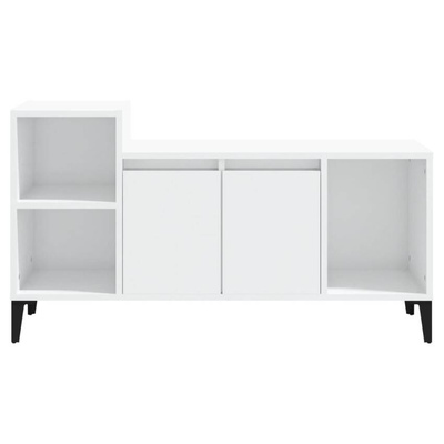 vidaXL Szafka pod TV, wysoki połysk, biała, 100x35x55 cm