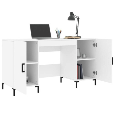 vidaXL Biurko, białe, 140x50x75 cm, materiał drewnopochodny model standard