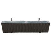 Balustrada 2 pcs 80 x 17 x 17 cm Metal