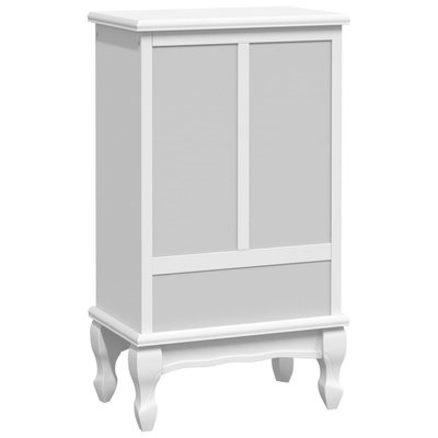 Szafka z 5 szufladami i 2 półkami, biała