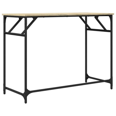 vidaXL Biurko, dąb sonoma, 100x45x76 cm, materiał drewnopochodny, stal