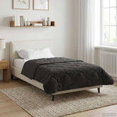 Zimowa Kołdra Antracyt 135 x 200 cm Mikrofibra i Fleece Teddy