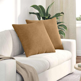 Poduszki na sofę 2 pcs Brązowy 60 x 60 cm Tkanina sztruksowa