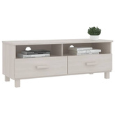 vidaXL Szafka pod TV HAMAR, biała, 106x40x40 cm, lite drewno sosnowe