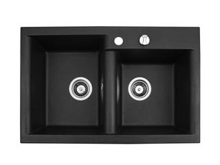 Zlewozmywak Estein 2K 8M / czarny metalik