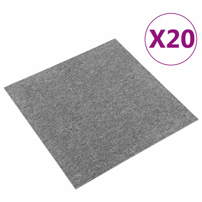 Dywan 20 pcs Szary 50 x 50 cm 100% polipropylen