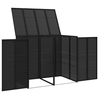 Pojemnik na śmieci 2 pcs Czarny 130 x 80 x 115 cm Polietylen