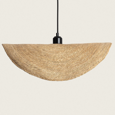 Lampa Wisząca Boho Kapelusz z Włókna Naturalnego Abruzzo Eleonora 50cm E27